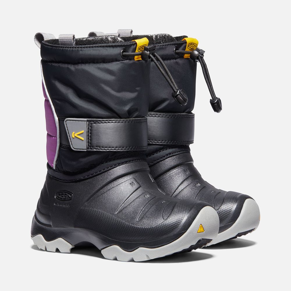 Botas de Montaña Keen Mexico Negros/Morados - Niños Lumi Ii Waterproof - QC0621583